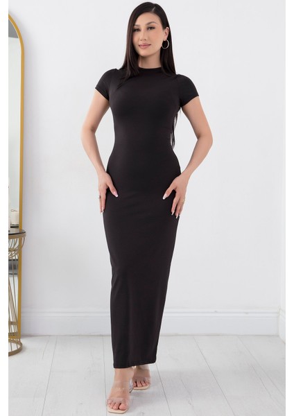 Yarım Kol Basic Elbise 1040-3087