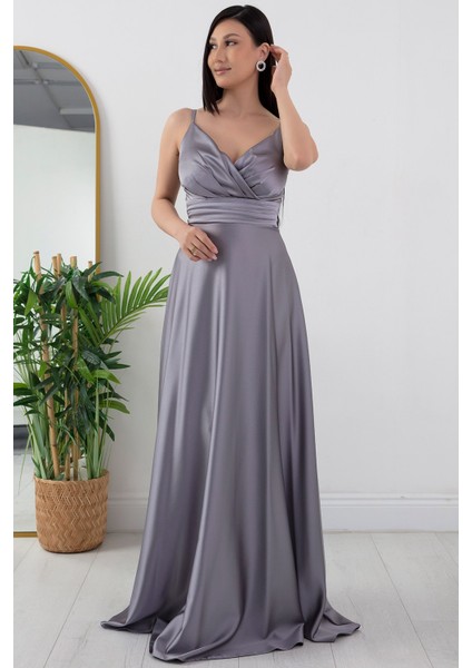 Saten Askılı Elbise 13384 indirimleri