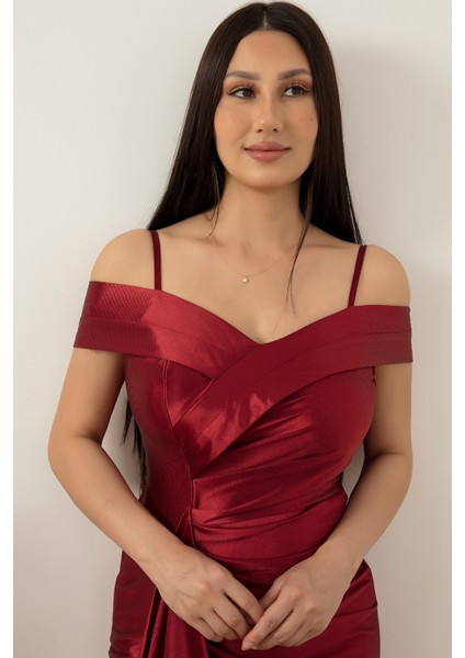 Askılı Pileli Saten Elbise 39423 fiyatları