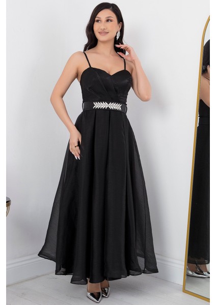 Askılı Midi Tül Elbise DNS1540 modelleri