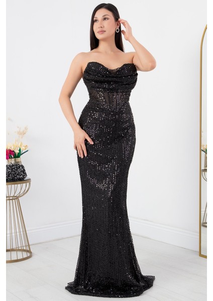 Pulpayet Straplez Elbise ECR5304 indirimleri