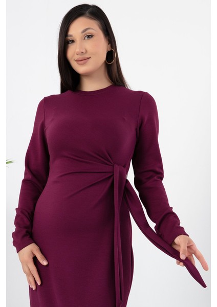 Yandan Bağlamalı Yırtmaçlı Model Elbise DKS1136 fiyatları