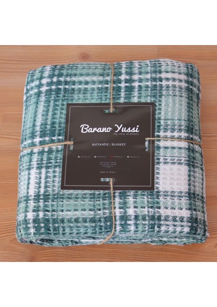 Tek Kişilik Pamuklu Battaniye - Yeşil - Scotch Süper Yumuşak
