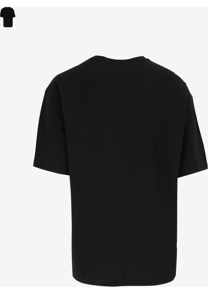 Bisiklet Yaka Baskılı Siyah Erkek T-Shirt M4WM-TST-1569