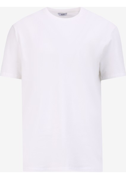 Bisiklet Yaka Baskılı Ekru Erkek T-Shirt M4WM-TST-1987