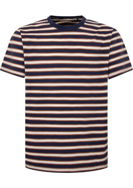 Bisiklet Yaka Çizgili Lacivert Erkek T-Shirt PM509393 594 Callıxto indirimleri