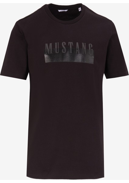 Bisiklet Yaka Baskılı Siyah Erkek T-Shirt M4WM-TST-1563