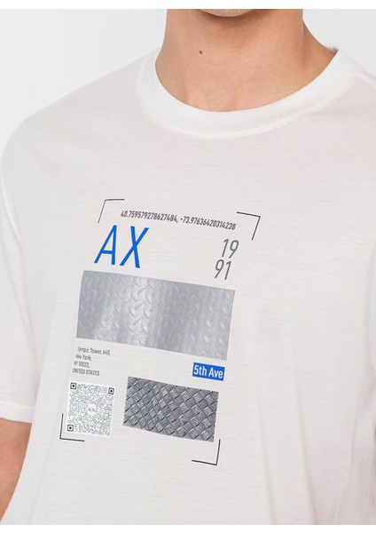 Bisiklet Yaka Baskılı Ekru Erkek T-Shirt 6dztjs ZJA5Z 1116 modelleri