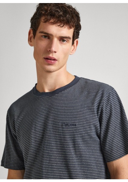 Bisiklet Yaka Çizgili Antrasit Erkek T-Shirt PM509387 977 Carlısle modelleri
