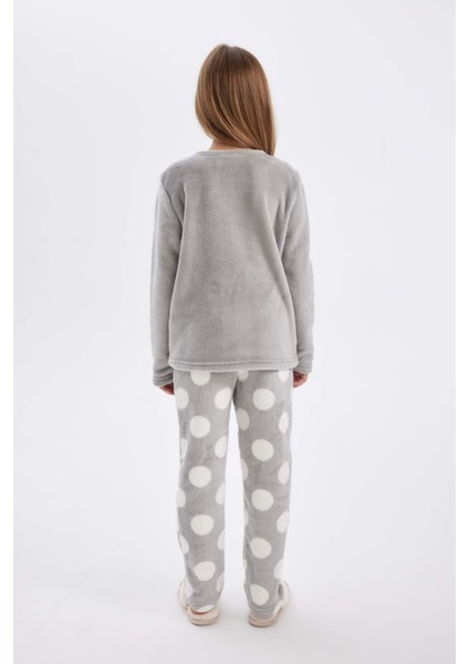 Kız Çocuk Pijama Takımı Looney Tunes Pelüş Uzun Kollu Üst Uzun Alt D1069A824WN indirimleri