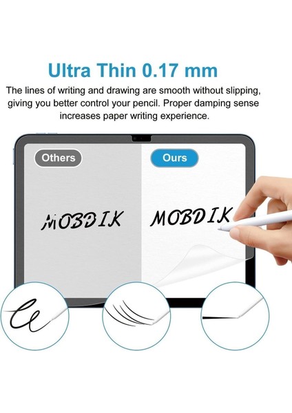 Poco Pad 12.1 Inch Uyumlu Kağıt Hisli Çizim Paperlike Mat Nano Ekran Koruyucu