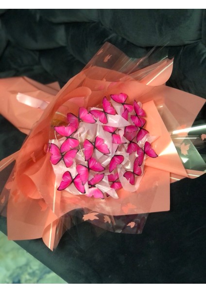Kelebek Buketi Pembe Konsept
