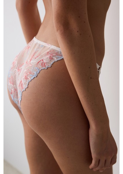 Lotus Brodiere Açık Bej Slip Külot
