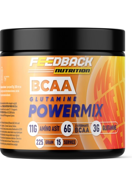 Bcaa + Glutamin Power Mix 225 Gr Mango&Ananas&Kavun
