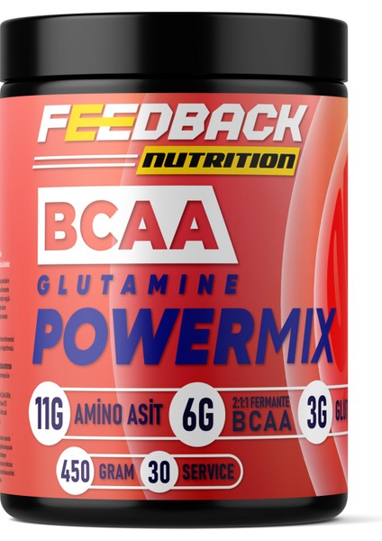 Bcaa + Glutamin Power Mix 450 Gr Portakal&Şeftali