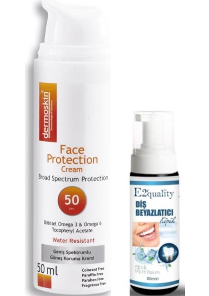 Face Protection Cream Spf 50 50 Ml - Diş Beyazlatıcı Köpük Hediye