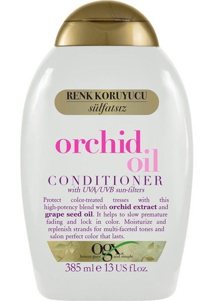 Long-Lasting Nourishing Orchıd Oıl Condıtıoner For Dyed Haır 385 Ml