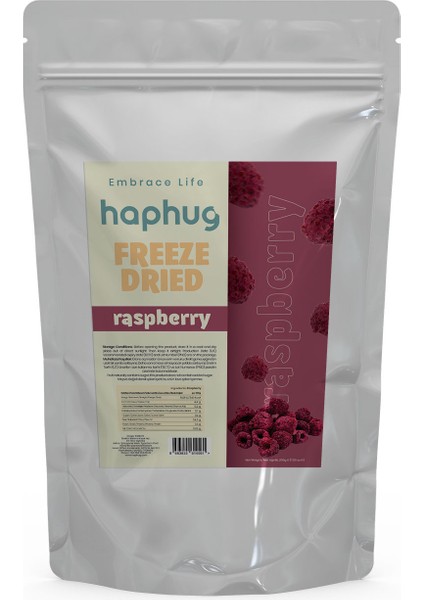 Freeze Dried Dondurularak Kurutulmuş Bütün Frambuaz Freeze Dry Meyve Kurusu
