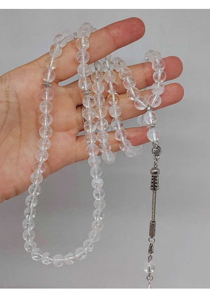 Kristal Kuvars Taşı 99LUK Tesbih 8mm (8956)