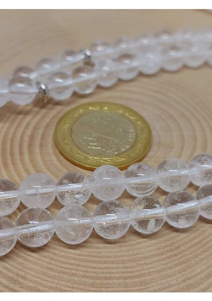 Kristal Kuvars Taşı 99LUK Tesbih 8mm (8956)