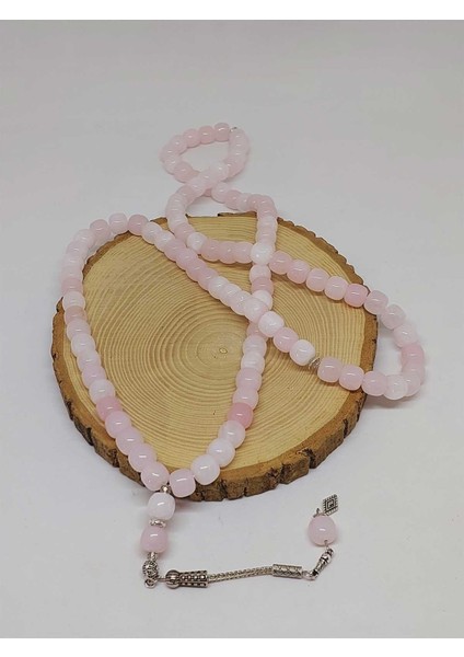 Pembe Kuvars Taşı 99LUK Tesbih 9*10MM (49420)