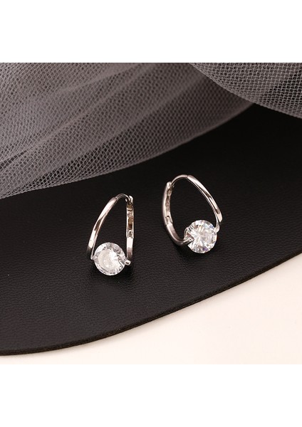 Yeni Geometrik Mikro Işlemeli Zirkon Küpeler, Niş Tasarım, Modaya Uygun, Zarif, Sade, Çok Uyumlu Kadın Küpeleri (Yurt Dışından)