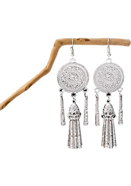 Miao Küpeleri, Etnik Azınlık Turistik Küpeleri, Bohem Uzun Yapraklı Püskül Küpeler (Yurt Dışından)