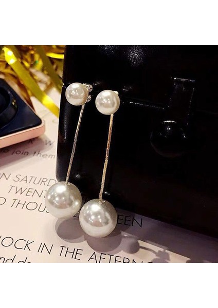 Büyük ve Küçük Inci Uzun Küpeler, Iki Aşınabilir Püskül Küpeler, Kadınsı Küpeler (Yurt Dışından) fiyatları