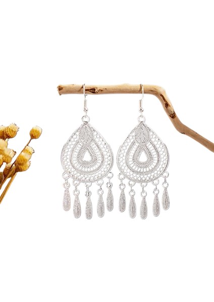 Miao Küpeleri, Etnik Azınlık Turistik Küpeleri, Bohem Uzun Yapraklı Püskül Küpeler (Yurt Dışından)