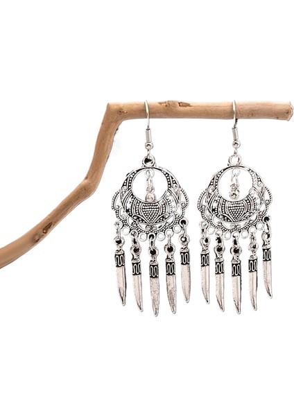 Miao Küpeleri, Etnik Azınlık Turistik Küpeleri, Bohem Uzun Yapraklı Püskül Küpeler (Yurt Dışından)