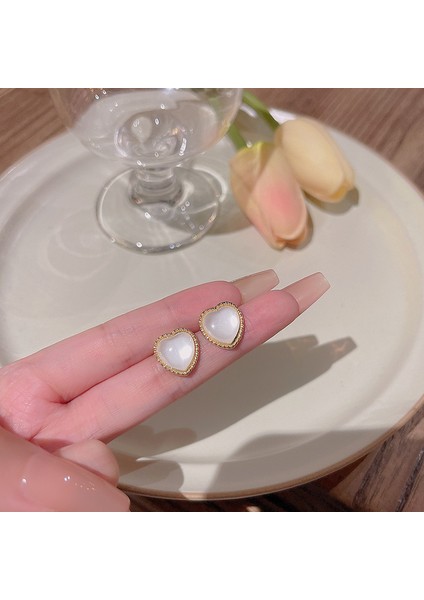 S925 Gümüş Iğne Retro Fransız Inci Küpeleri, Üst Düzey, Çok Yönlü, Basit ve Kişiselleştirilmiş Küpeler (Yurt Dışından)