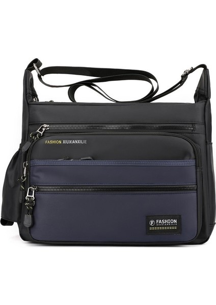 Erkek Çantası Oxford Bez Çanta Evrak Çantası Büyük Kapasiteli Çok Fonksiyonlu Erkek Iş Omuz Çantası Crossbody Çanta Moda Seyahat Sırt Çantası (Yurt Dışından)