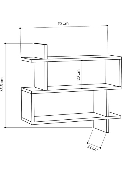 Dekoratif Duvar Mdf Rafı