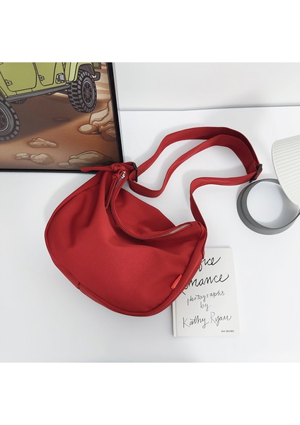 Japon Tuval Moda Marka Crossbody Çanta Yaz Rahat Çok Yönlü Tembel Stil Öğrenci Sınıfı Büyük Kapasiteli Omuz Çantası Kadınlar Için (Yurt Dışından)
