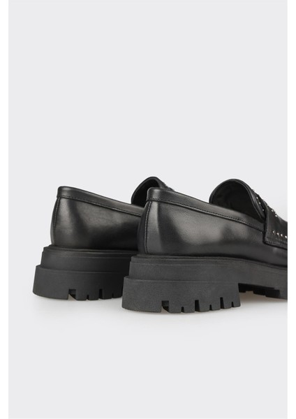 Siyah Deri Kadın Günlük Ayakkabı indirimleri