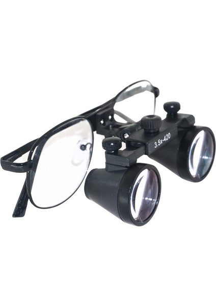 Hiperlupa St355 Ince Çerçeve Cerrahi Loupes Büyüteç Gözlük 3.5x420 Değişken Pupil Mesafeli Siyah fiyatları
