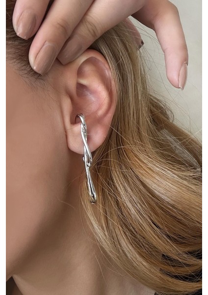 Paslanmaz Çelik Amorf Gümüş Kaplama Modern Kadın Küpe fırsatları