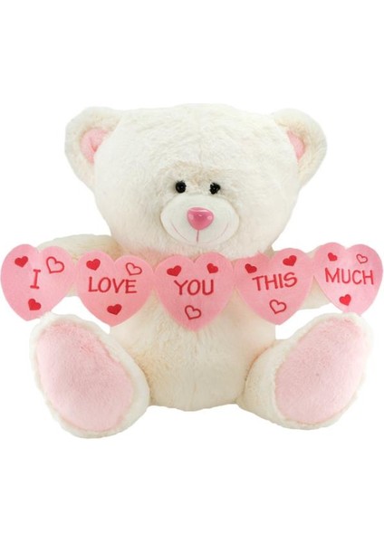 Neco Plush "ı Love You Thıs Much" Kalpli Peluş Ayı 55 cm