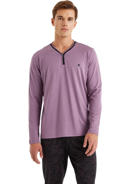 Erkek Pijama Takımı 40590 - Mürdüm