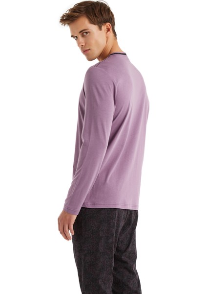 Erkek Pijama Takımı 40590 - Mürdüm