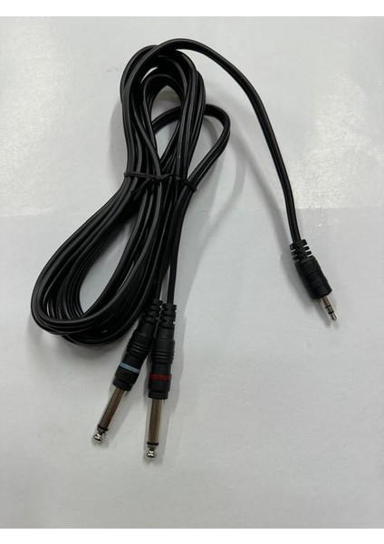 5 Metre 3.5 mm Stereo 6.3 mm Mono Amfi Kablosu 2x6.3 mm 3.5mm Stereo Kablo