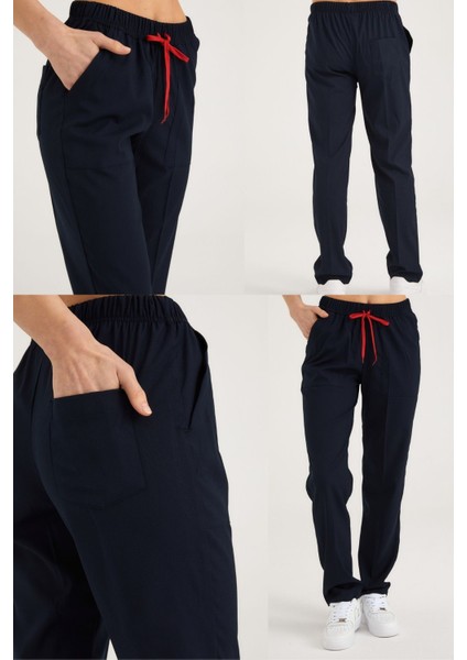 Üst Beyaz Alt Lacivert Likralı Hemşire Forması Alt Üst Cerrahi Takım Scrubs Üniforma Cerrahi Forma fırsatları