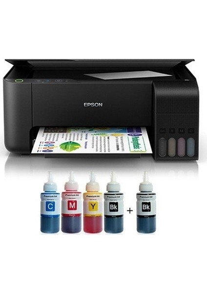 Epson Ecotank L3550 Yazıcı+Tarayıcı+Fotokopi+Wifi + Photoink Mürekkepli