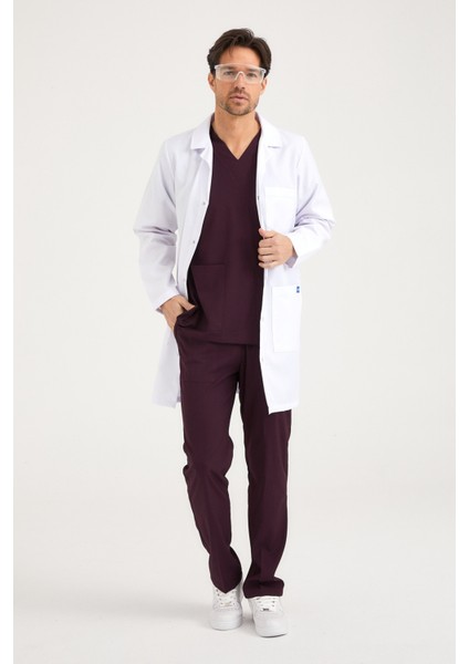 Doktor Önlüğü - Hemşire - Eczacı - Öğretmen - Erkek - Beyaz - Alpaka Kumaş