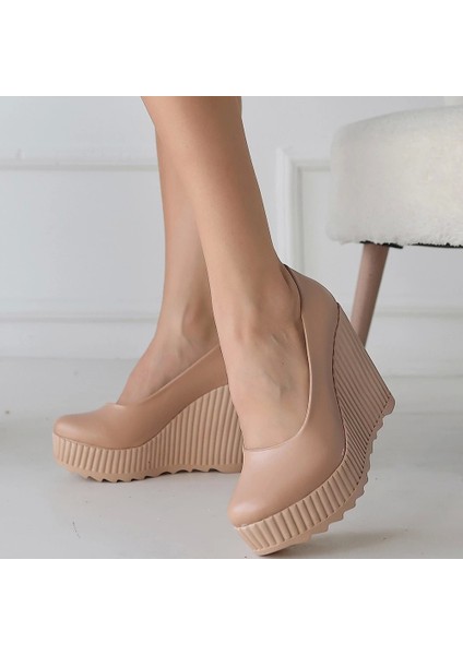 Klara Nude Cilt Doldu Topuk Ayakkabı fırsatları