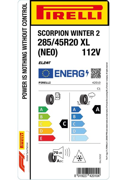 285/45 R20 112V Xl Scorpion Winter 2 (Ne0) Elt Oto Kış Lastiği (Üretim Yılı: 2024) fiyatları