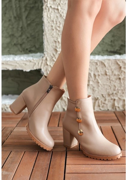 Morli Nude Cilt Topuklu Bot fiyatları