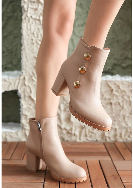 Morli Nude Cilt Topuklu Bot modelleri