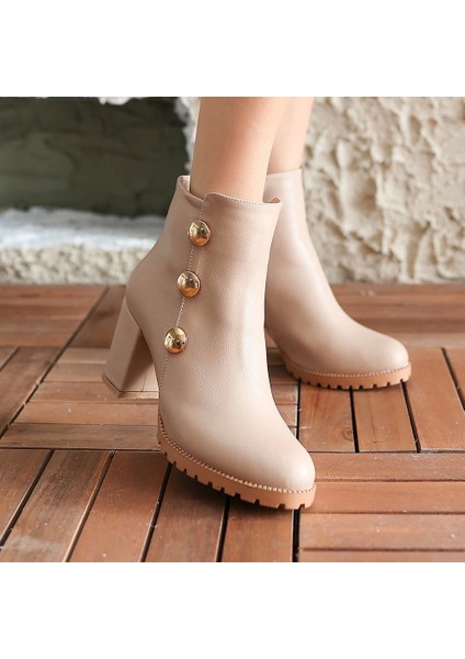 Morli Nude Cilt Topuklu Bot fırsatları