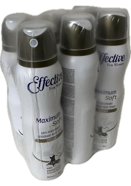 Lara Effective Vücut Deodorantı - Maximum Soft - Anti Perspirant - For Women - 150ml X 6